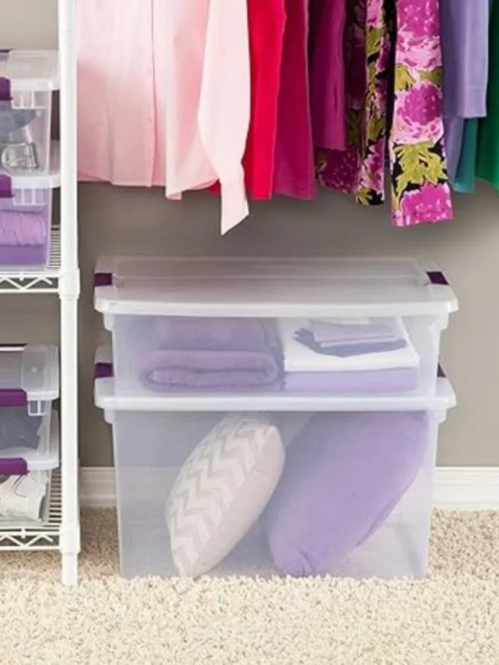 Sterilite 15 Qt ClearView Latch Boxes – 3 Pack, Stackable Storage Bins